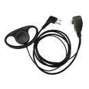 (2 Pack) 2Pin Advanced D Shape Clip-Ear Ptt Headset Earpiece Mic For Motoro F5J5