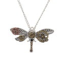 Hot Retro Steampunk Gear Dragonfly Shaped Pendant Necklace Chic Charm Choker