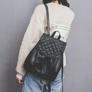Korean Style Women PU Leather Casual Backpack Rivet Travel Bag School Bag