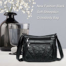 Fashion Sheepskin Crossbody Bag Women Multi Pocket Shoulder Messenger Bags