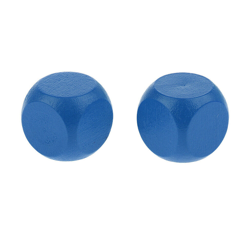 50 Pieces Round Wood Dice Set Blue Color Blank Dice Self DIY Pattern