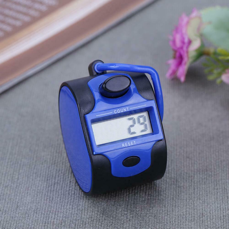 Tally Counter Clicker 5 Digit Number Handheld Manual Digital Counter Blue
