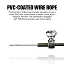 Aluminum Handle Steel Wire Jump Rope Ball Bearing Body Rope Cable (Purple) A