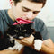 1* Pet Bath Glove Brush Dog Cat Hair Comb Rubber Hair Grooming Massage O2Z7