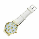 Fashion Pineapple pattern Quartz watch White L6D3