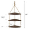 3 Layers Wood Hanging Rack Corner for Living Room Bedroom Bathroom Decor
