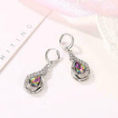 Water drop pendant earrings temperament diamond colorful F1B2 earrings C4 z R3L5