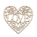 10Pcs Wooden Love Heart Shape Wedding Party Home Hanging Decoration Craft DIY
