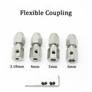 2Pcs RC Boat Flexible Coupling CNC Stainless Steel Flex Collet Coupler,5X4M B4H9