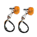 2pcs Universal Motorcycle Front Rear Turn Signals Indicators Amber Light