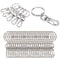 10X 25mm Keyring Ripple Lobster Clasp Keychain Short Chain Split Ring DIY F Hn