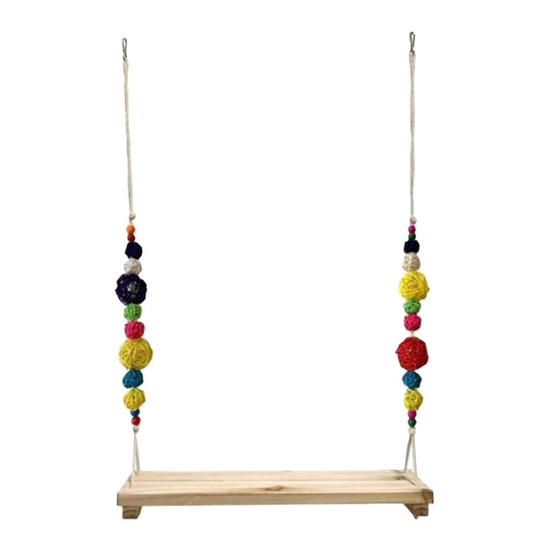 Wooden Colorful Handmade Chicken Swing Toys for Large Birds Parrots Hens Macaw