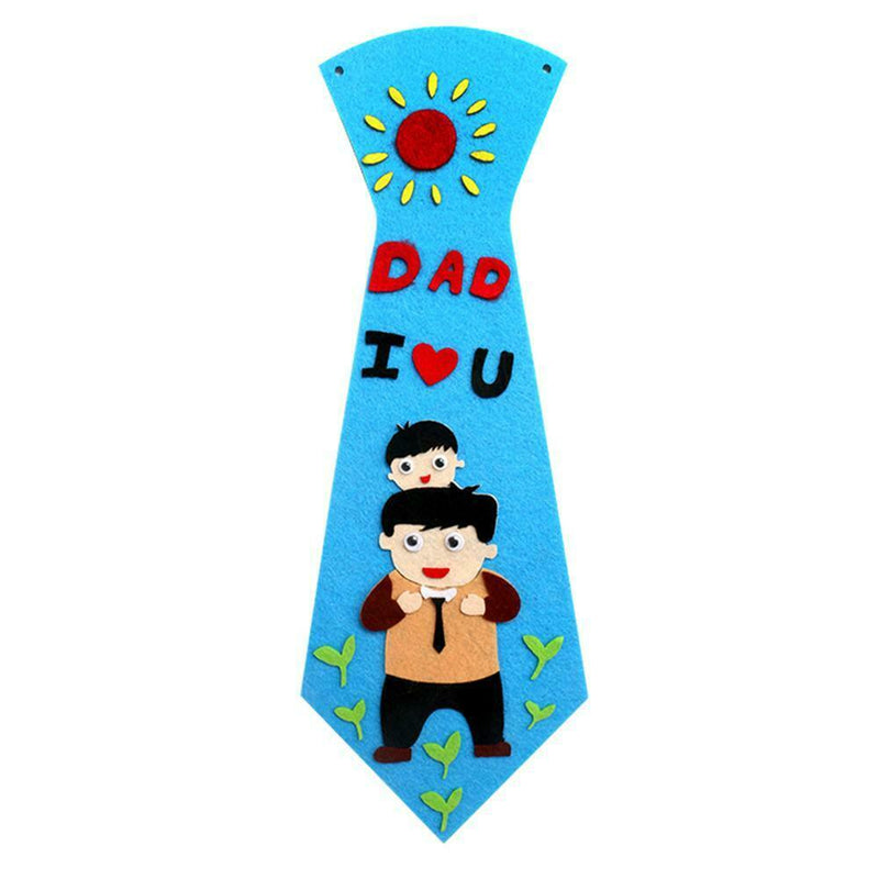 Creative Crafts DIY Ties Kids Handmade Educational Toys Fathers Day Gift