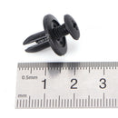 50Pcs 8 mm Auto Car Bumper Fender Retainer Push Black Plastic Clips Fasteners M&