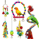 Birds Swing Toys,Parrots Chewing Hanging Perches With Bells Toys For Love B