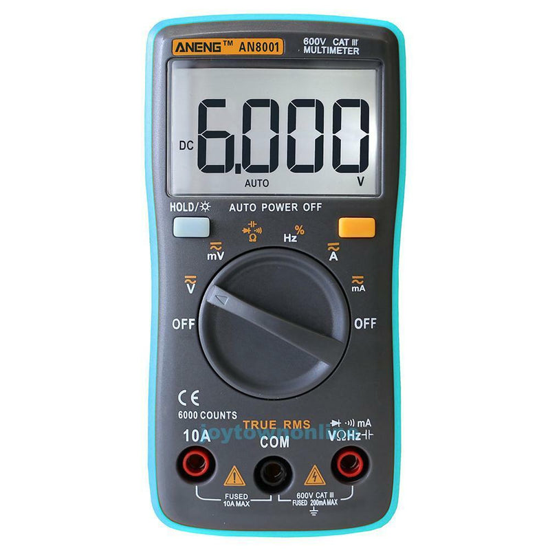 Auto-range Digital LCD Multimeter Backlight AC/DC Ammeter Voltmeter Ohm Tester
