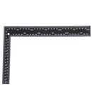 Black Tempered Stainless Steel Measuring Square Ruler DIY Leather Sewing Too Cy