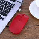 2.4GHz 1,000DPI Ultra-thin 3-Button Wireless Photoelectric Mouse (Red)