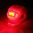 Silicone Bicycle Bike Cycle Safety LED Head Front Rear Tail Light Lamps