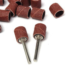 100PCS 1/4" 80 Grit Sanding Drum Sleeves Sander with 2 Mandrels for Tool