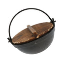 Portable Shallow Mouth Camping Hanging Pot Outdoor Cooking Cookware 18cm