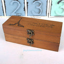 Retro Eiffel Tower Pen Pencil Case Holder Stationery Storage Wooden Box Students