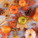 50Pcs Fall Holiday Decoration Pumpkins and Maple Leaves Pine Cones Acorns