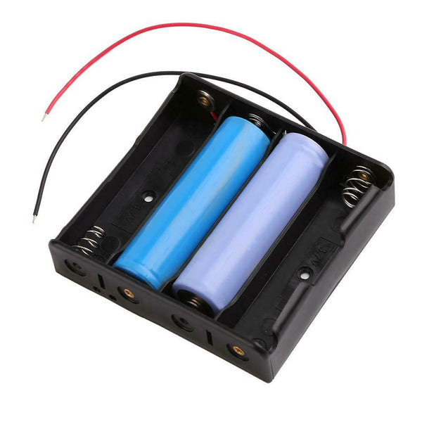 Plastic AA Battery Storage Box 4 Slot DIY Batteries Clip with Wire Lead Pin #JT1