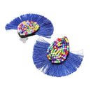 Bohemian Beaded Tassel Earrings For Women Big Statement Earrings Female Wed A9E6
