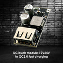 QC3.0 USB DC-DC Buck Converter Fast Charging Step Down Module Circuit Board
