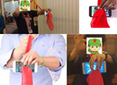 Magic Red Silk Thru Phone by Close-Up Street Magic Trick Show Prop Tool 3C