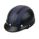 Motorcycle Motorbike Open Face Helmet Visor with Goggles - Blue