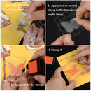 4Pcs/Set Stamps Pad Tools DIY Stamp Acrylic Block Pad with Grid Grip for Cl X2H3