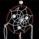 Dream Catcher With White Feathers Beads Wall Hanging Decor Craft Car OrnamentOZ