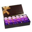 18Pcs Creative Gradient simulation rose Soap flower Purple
