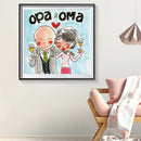 5D DIY Full Drill Diamond Painting Enjoying Couple Cross Stitch Embroidery A
