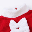 2pcs Christmas Dresses Set Girls Baby Cute Warm Costume Hat (6-12M)