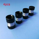 4x Black Car Tire Tyre Rim Wheel Air Valve Stem Dust Cap Cover Trim Accessories~
