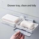 Double Layers Powerful Suction Cup Soap Dish Holder Wall Mounted for Bathro