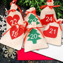 Christmas Calendar Hanging Non-woven Candy Bag Gift Bag Xmas Party Decoration
