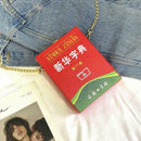 Creative Dictionary Women Messenger Bag Chain Money Purse Shoulder Handbags