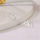 Creative Women Girls Mini Bicycle Ear Stud Geometric Earrings Jewelry Gift