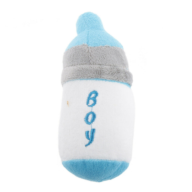 2 pcs NEW Tough Plush Squeaky Baby Bottle Toys Dog/Puppy/Cat Pets Supplies