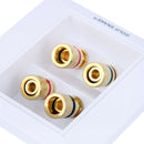 4 Pieces Binding Post Banana Plug Speaker Terminal Square Wall Face Plate