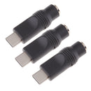 3Pcs DC Power Adapter Type-C USB Male to 5.5x2.1mm Female Plug for Laptop