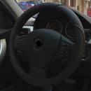 15''/38cm Black Anti-slip Car Steering Wheel Cover Microfiber Leather Universal