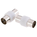 2pcs Female to Female Antennas TV Plug Jack RF Coaxial Adapter OZ