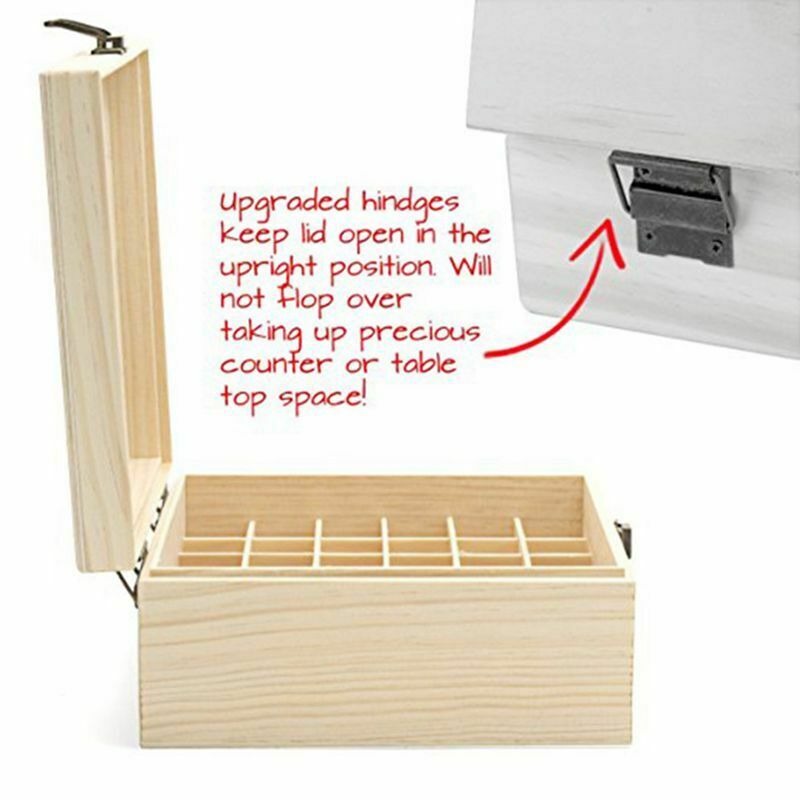 Wooden Storage Box 1pc Carry Organizer Essential Oil Bottles Aromatherapy C O1F8
