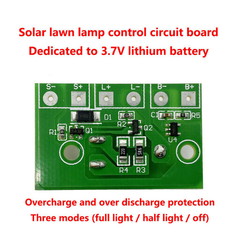 Solar Lamp Controller 3.7V Solar Lantern Control Circuit Board with Switch A