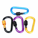 10Pieces Carabiner Screw Lock Climbing Buckle Snap Spring Clip Hook Keychain